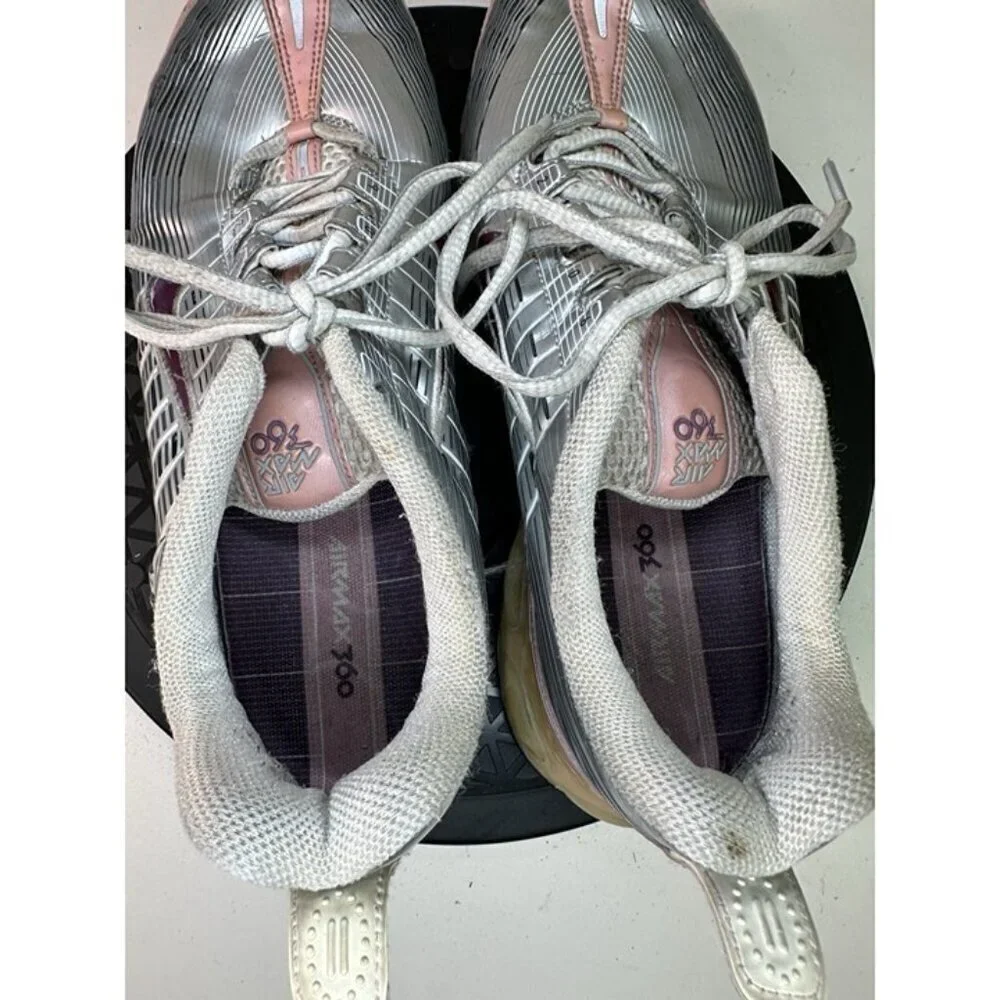 Nike 310909-051 Air Max 360 Women's Silver & Pink Sneakers Sz 8.5 US